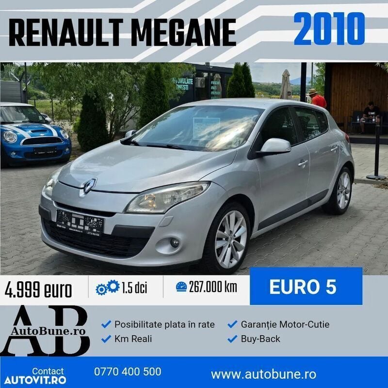 Argint Utilizat 2010 Renault Mégane III Expression Hatchback | 4.499 EUR (Puțin scump) - Imagine 1/4