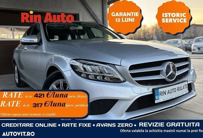 Gri Utilizat 2021 Mercedes C180 Break | 16.990 EUR (Super Preț) - Imagine 1/4
