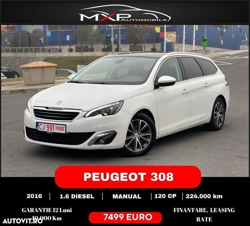 Alb Utilizat 2016 Peugeot 308 Business-Line Break | 6.999 EUR (Preț OK) - Imagine 1/4