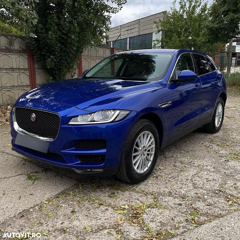 Culoarealbastru Utilizat 2018 Jaguar F-Pace Prestige SUV | 22.500 EUR (Preț OK) - Imagine 1/4