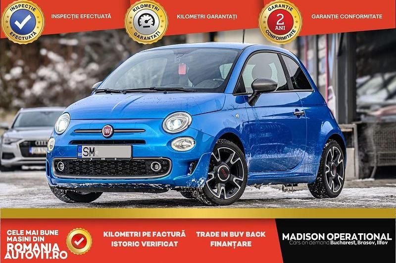 Culoarealbastru Utilizat 2017 Fiat 500 Hatchback | 11.950 EUR (Scump) - Imagine 1/4