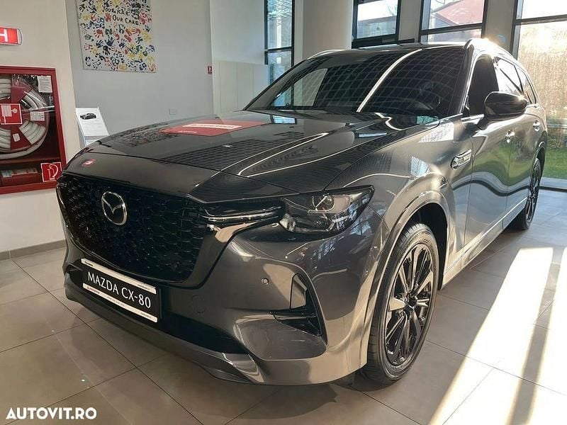 Gri Nouă 2024 Mazda CX-80 SUV | 59.790 EUR (Puțin scump) - Imagine 1/4