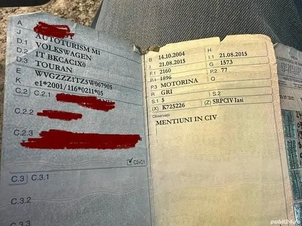 Second-hand VW Touran 105 CP (77 kW) 2004 Monovolum