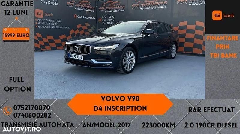 Gri Utilizat 2017 Volvo V90 Inscription Break | 15.999 EUR - Imagine 1/4