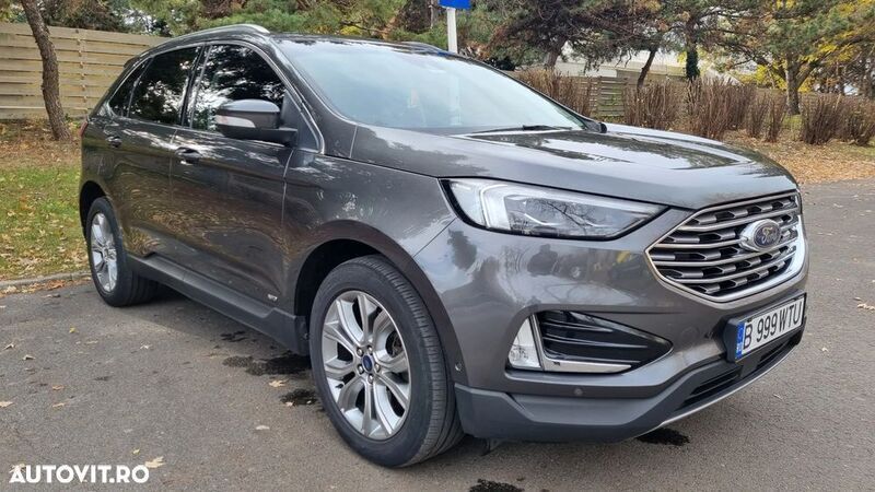 Gri Utilizat 2019 Ford Edge Titanium SUV | 19.500 EUR - Imagine 1/4
