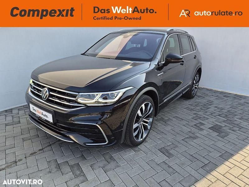 Negru normal Utilizat 2021 VW Tiguan R-line SUV | 34.790 EUR - Imagine 1/4