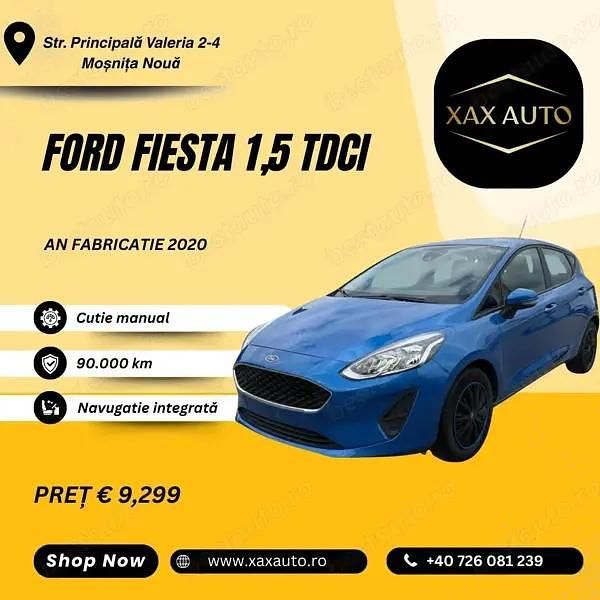 Utilizat 2020 Ford Fiesta Trend Hatchback | 9.299 EUR (Preț OK) - Imagine 1/4