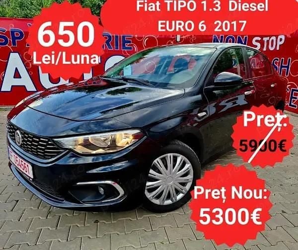 Negru Utilizat 2017 Fiat Tipo Berlinǎ | 5.300 EUR (Puțin scump) - Imagine 1/4