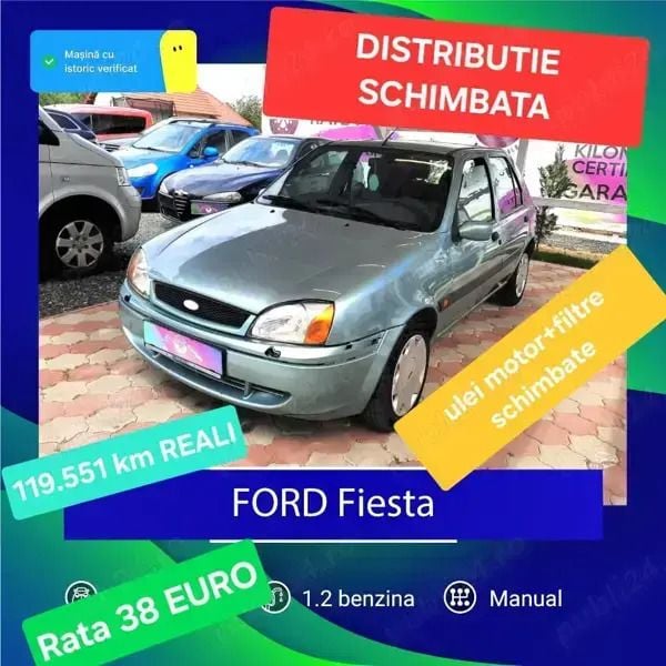 Verde Utilizat 2001 Ford Fiesta Hatchback | 1.899 EUR - Imagine 1/4