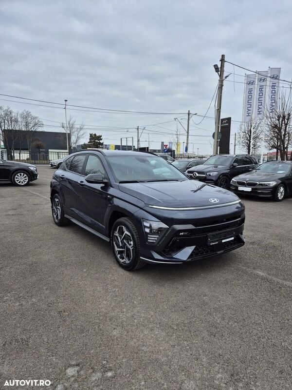 Albastru Utilizat 2024 Hyundai Kona N Line SUV | 26.620 EUR (Preț OK) - Imagine 1/4