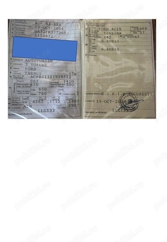 Utilizat 1967 Ford Taunus Berlinǎ | 4.000 EUR - Imagine 1/4