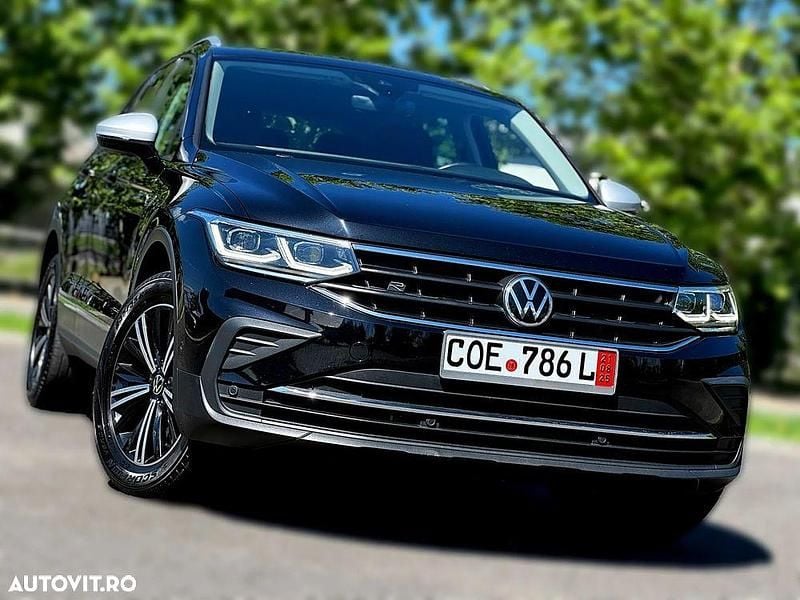 Negru Utilizat 2021 VW Tiguan R-line SUV | 21.950 EUR (Super Preț) - Imagine 1/4