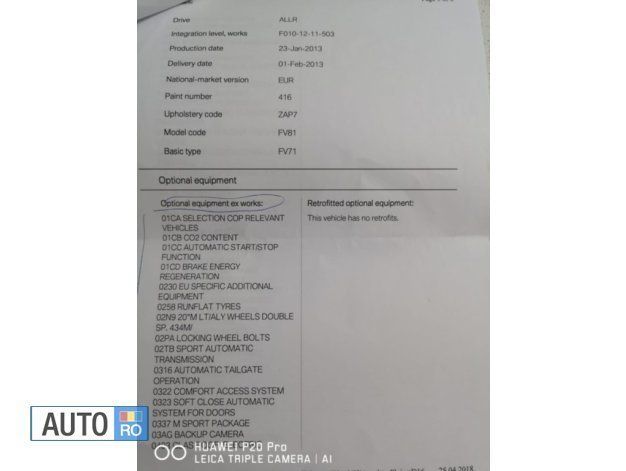 Second-hand BMW M5 375 CP (275 kW) 2013 Negru Berlinǎ