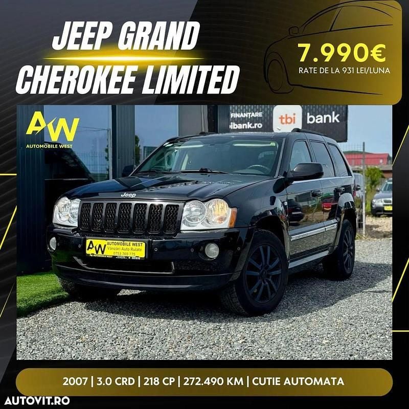 Negru Utilizat 2007 Jeep Grand Cherokee Limited SUV | 7.990 EUR - Imagine 1/4