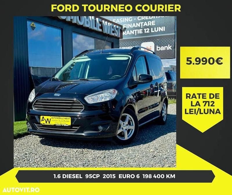 Culoarenegru Utilizat 2015 Ford Tourneo Courier Ambiente Monovolum | 5.990 EUR - Imagine 1/4