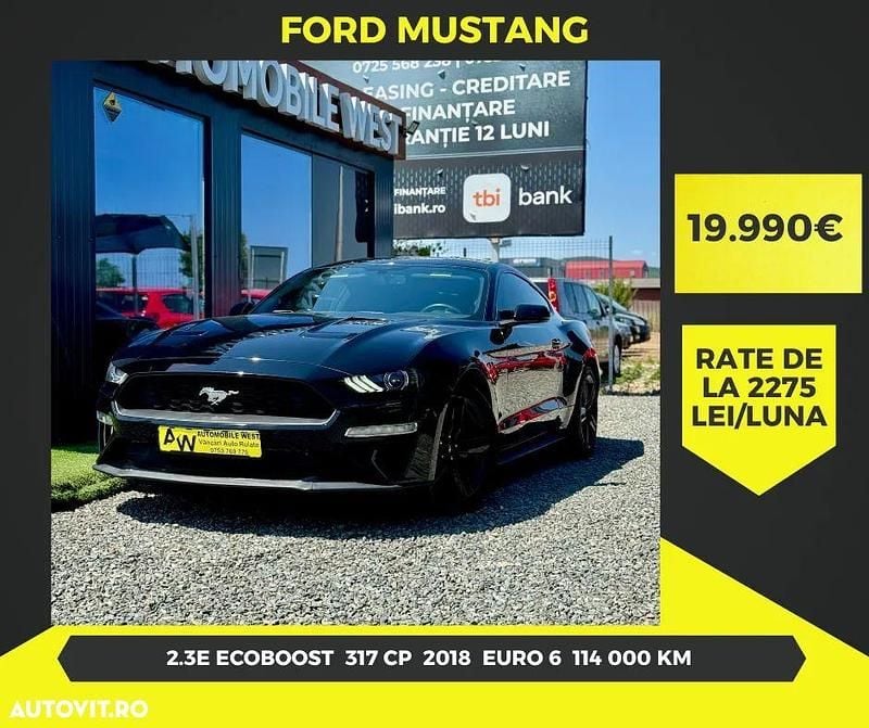 Culoarenegru Second-hand 2018 Ford Mustang Coupe | 19.990 EUR (Preț OK) - Imagine 1/4