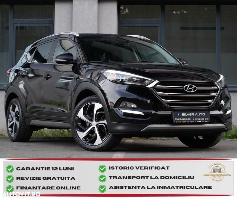 Negru Utilizat 2017 Hyundai Tucson Premium SUV | 14.650 EUR (Preț bun) - Imagine 1/4