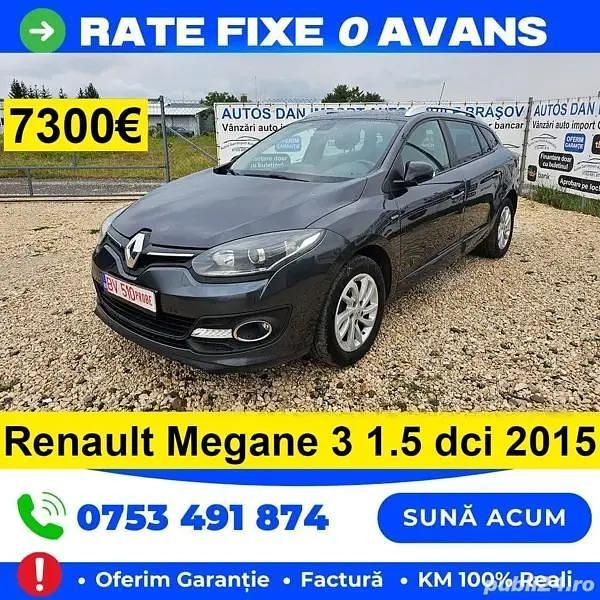 Gri Utilizat 2015 Renault Mégane GrandTour Break | 7.300 EUR (Scump) - Imagine 1/4