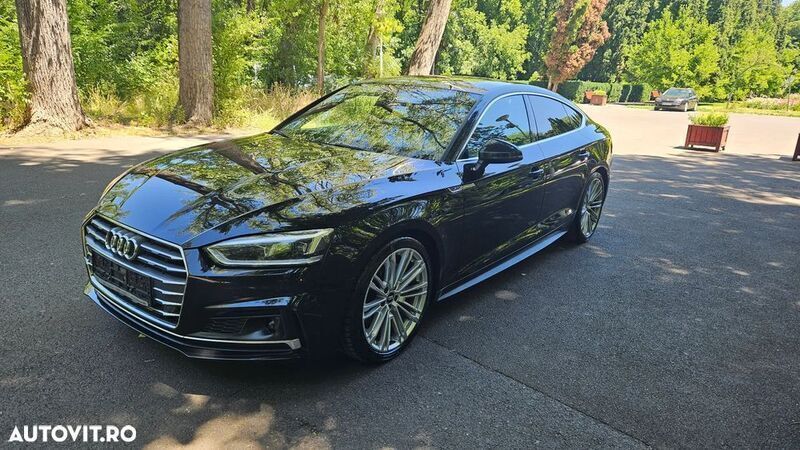 Negru Utilizat 2020 Audi A5 Sportback S-Line Berlinǎ | 32.500 EUR (Scump) - Imagine 1/4