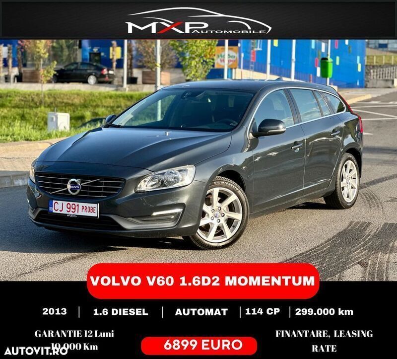 Gri Utilizat 2013 Volvo V60 Momentum Break | 6.899 EUR (Preț OK) - Imagine 1/4
