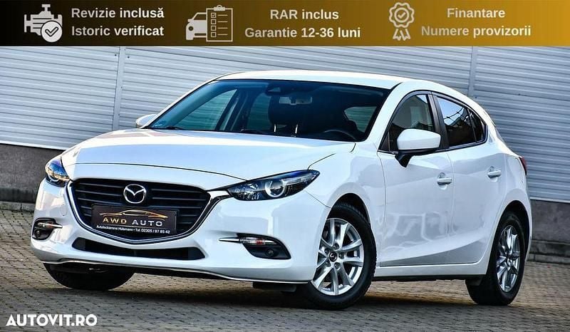 Second-hand Mazda 3 Exclusive-Line 120 CP (88 kW) 2017 Culoarealb Hatchback