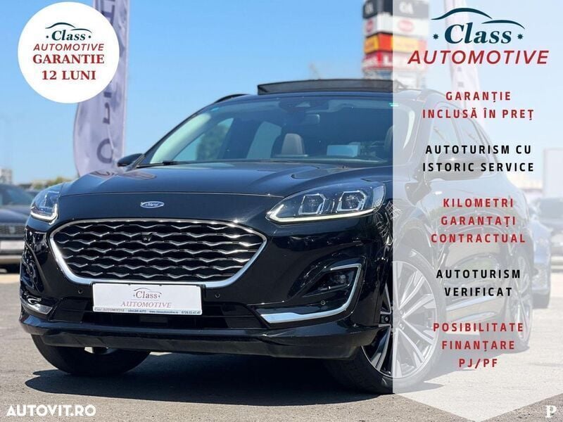 Negru Utilizat 2022 Ford Kuga Vignale SUV | 25.490 EUR (Preț OK) - Imagine 1/4