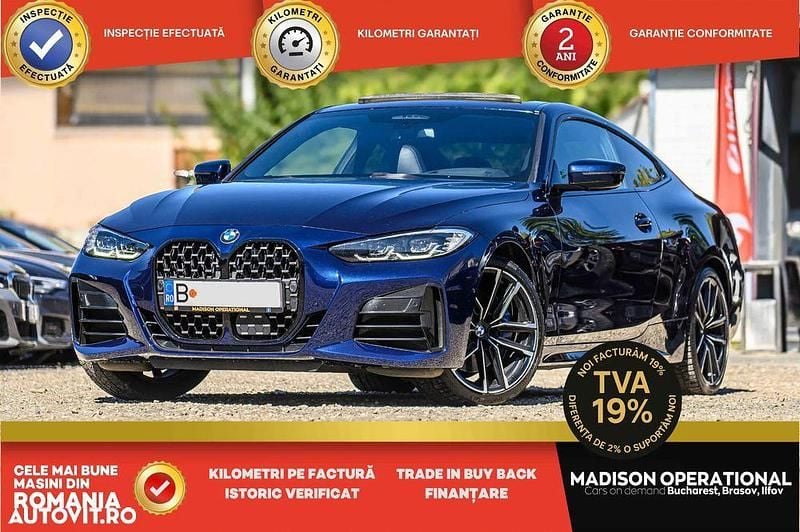 Culoarealbastru Utilizat 2021 BMW M4 Comfort Edition Coupe | 42.449 EUR - Imagine 1/4