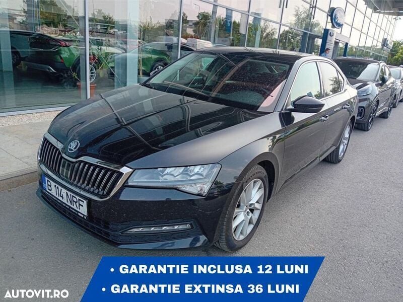 Negru Utilizat 2022 Skoda Superb Ambition Berlinǎ | 21.350 EUR (Super Preț) - Imagine 1/4