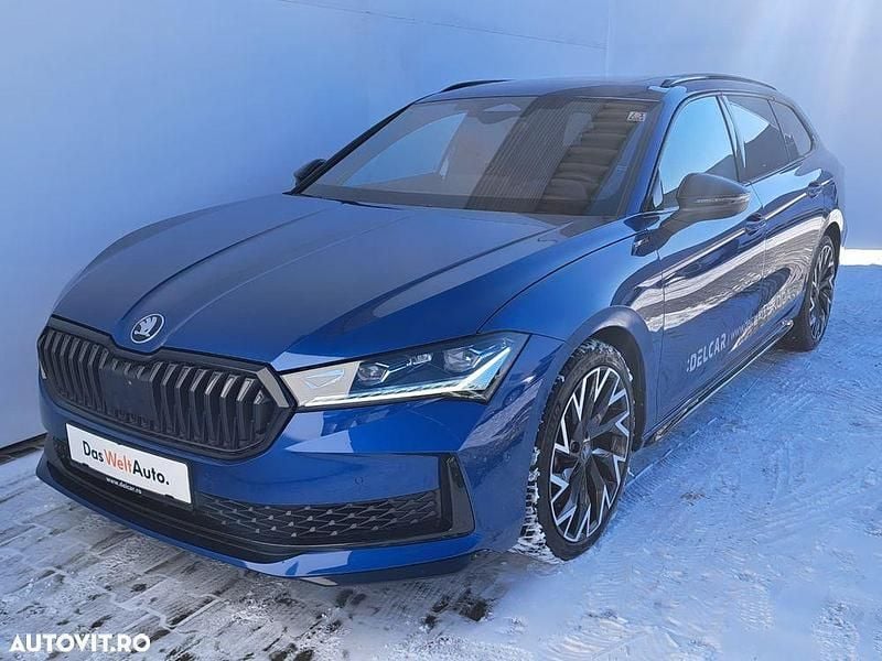 Culoarealbastru Second-hand 2025 Skoda Superb SportLine Break | 52.030 EUR - Imagine 1/4