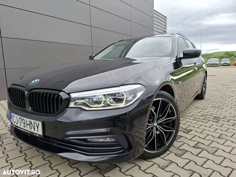 Negru Utilizat 2018 BMW 520 Sport Line Break | 24.499 EUR (Scump) - Imagine 1/4