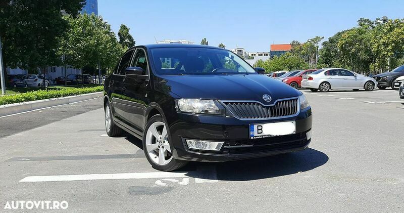 Negru Utilizat 2013 Skoda Rapid Berlinǎ | 8.600 EUR (Puțin scump) - Imagine 1/4