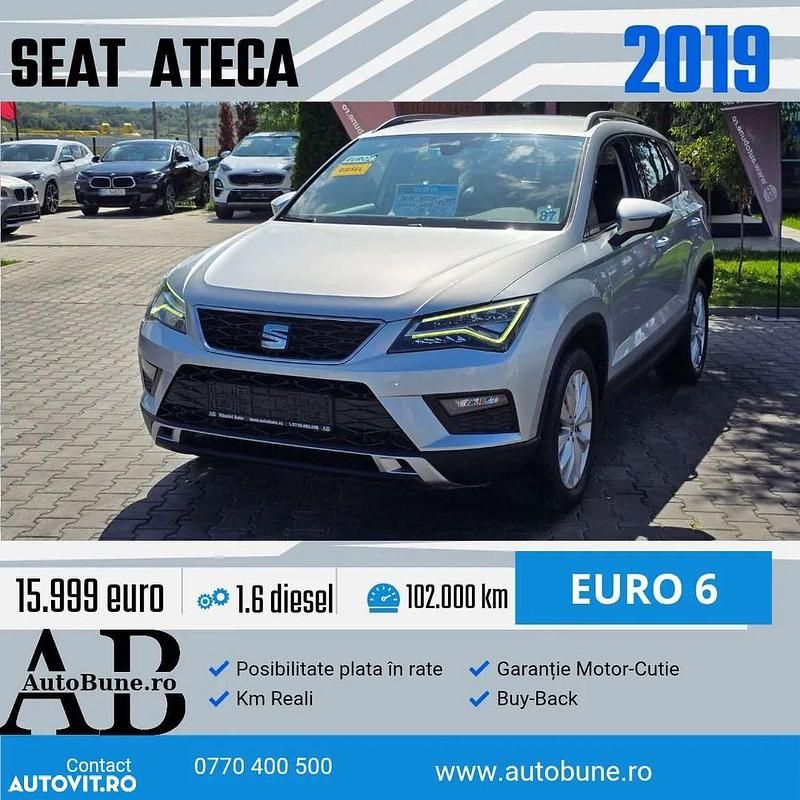 Gri Utilizat 2019 Seat Ateca Ecomotive SUV | 15.999 EUR (Preț bun) - Imagine 1/4