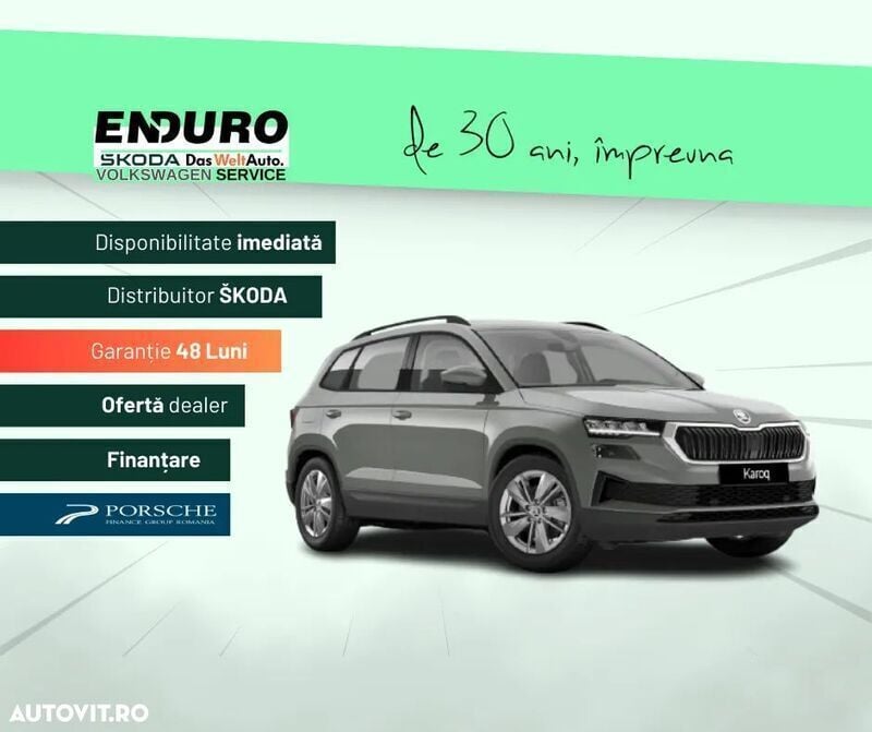 Gri Nouă 2025 Skoda Karoq Selection SUV | 33.604 EUR (Preț OK) - Imagine 1/4