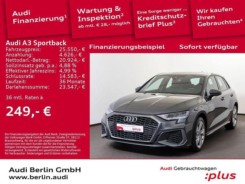 Utilizat 2022 Audi A3 Sportback e-tron S-Line Berlinǎ | 28.019 EUR - Imagine 1/1