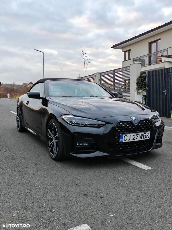 Negru Utilizat 2022 BMW 420 M Sport Cabrio | 37.990 EUR (Super Preț) - Imagine 1/4
