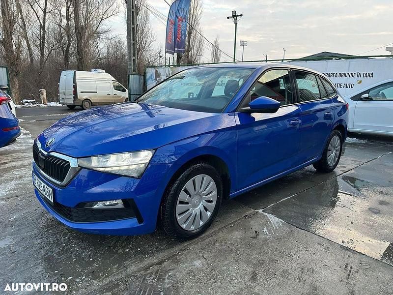 Culoarealbastru Utilizat 2021 Skoda Scala Ambition Hatchback | 11.979 EUR (Preț OK) - Imagine 1/4