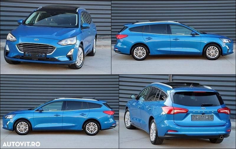 Culoarealbastru Utilizat 2020 Ford Focus Titanium X Break | 9.988 EUR (Preț bun) - Imagine 1/4