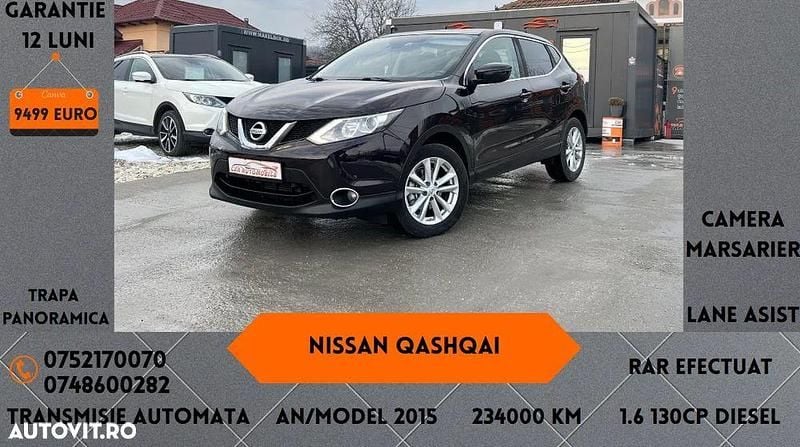 Culoarenegru Second-hand 2015 Nissan Qashqai N-Connecta SUV | 9.499 EUR (Preț OK) - Imagine 1/4