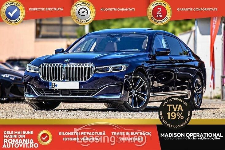 Albastru Utilizat 2020 BMW 745e Berlinǎ | 54.498 EUR (Scump) - Imagine 1/4