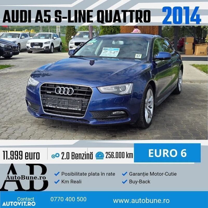 Albastru Utilizat 2014 Audi A5 Sportback Berlinǎ | 11.999 EUR - Imagine 1/4