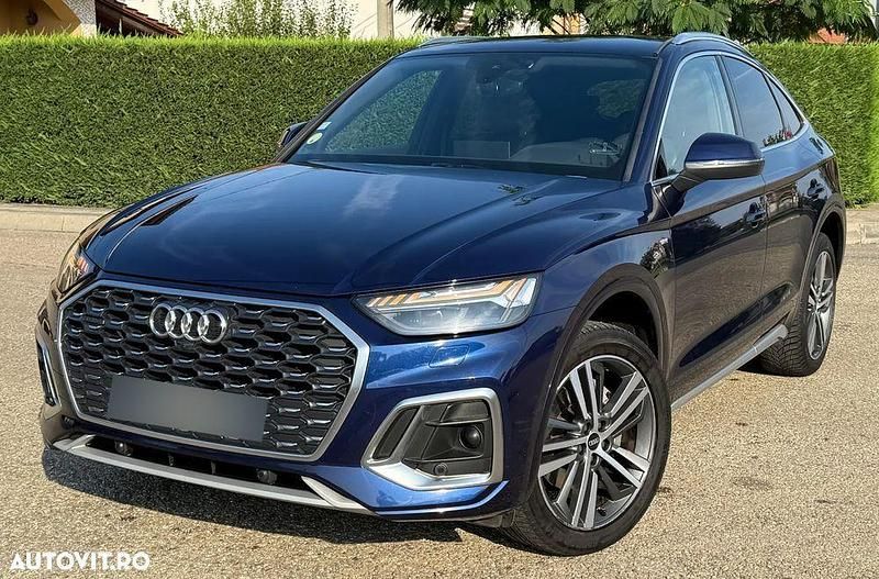 Culoarealbastru Utilizat 2022 Audi Q5 Sportback S-Line SUV | 23.500 EUR - Imagine 1/4