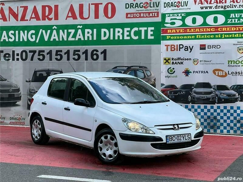 Alb Utilizat 2002 Peugeot 307 Hatchback | 1.699 EUR (Puțin scump) - Imagine 1/4