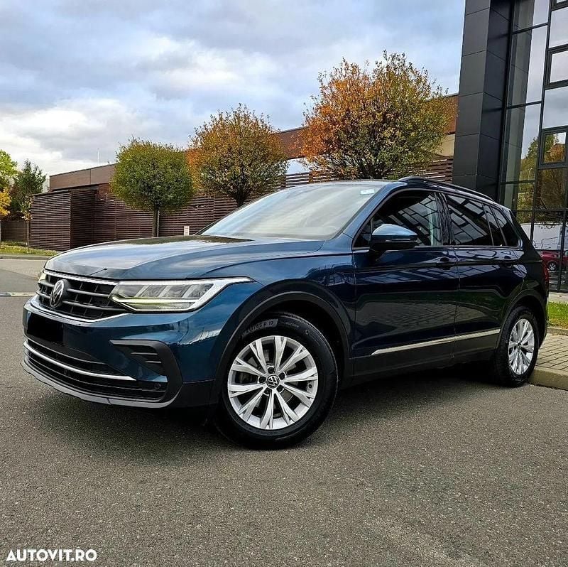 Culoarealbastru Utilizat 2022 VW Tiguan Elegance SUV | 19.990 EUR (Super Preț) - Imagine 1/4