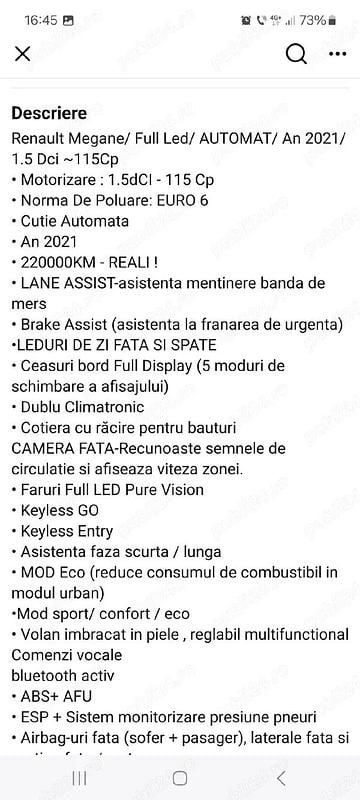 Utilizat 2021 Renault Mégane GrandTour Break | 13.500 EUR (Scump) - Imagine 1/4