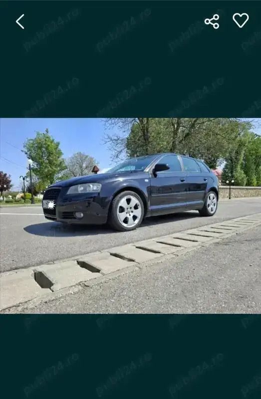 Negru Utilizat 2006 Audi A3 Hatchback | 2.999 EUR (Preț OK) - Imagine 1/4