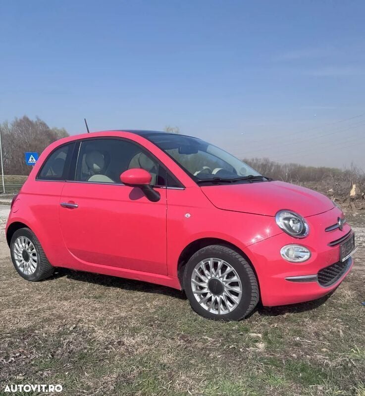 Rosu Utilizat 2015 Fiat 500C Lounge Cabrio | 7.400 EUR - Imagine 1/4