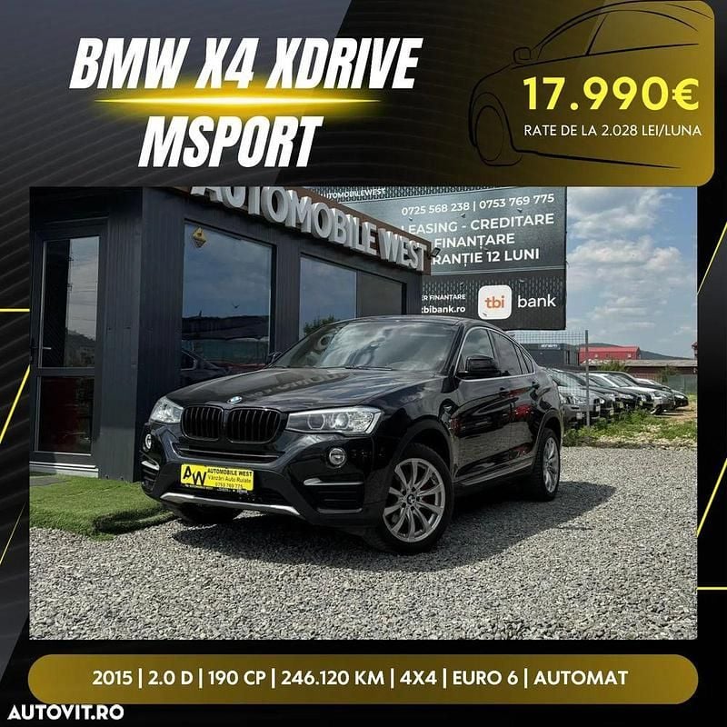 Negru Utilizat 2015 BMW X4 M Sport SUV | 17.990 EUR (Puțin scump) - Imagine 1/4