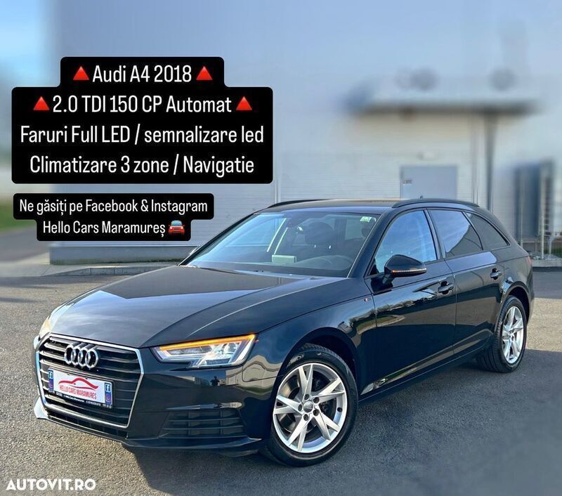 Negru Utilizat 2018 Audi A4 Sport Break | 14.990 EUR (Preț bun) - Imagine 1/4