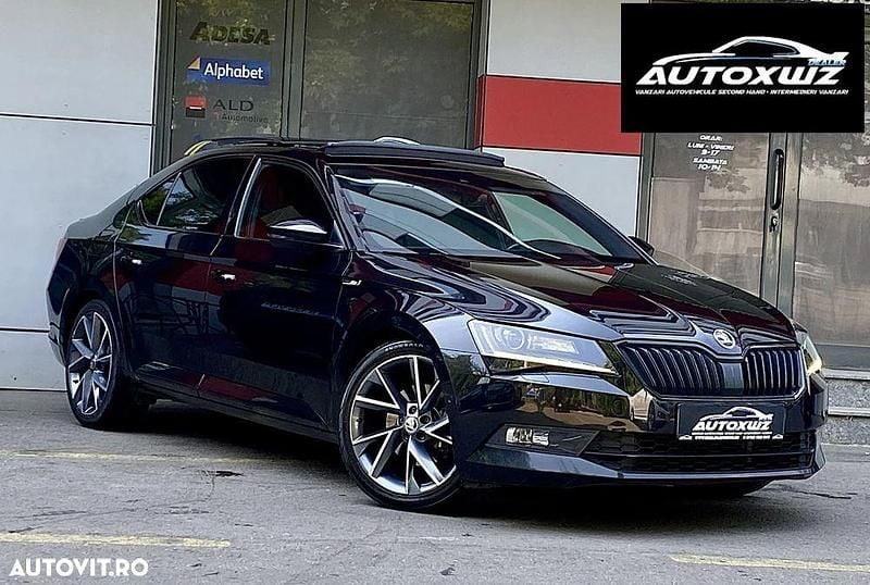 Negru Utilizat 2019 Skoda Superb SportLine Berlinǎ | 21.990 EUR (Preț OK) - Imagine 1/4