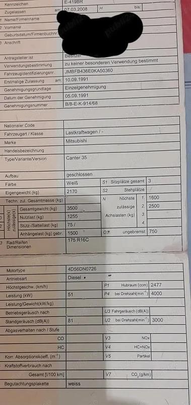 Utilizat 1990 Mitsubishi Canter | 1.300 EUR - Imagine 1/4